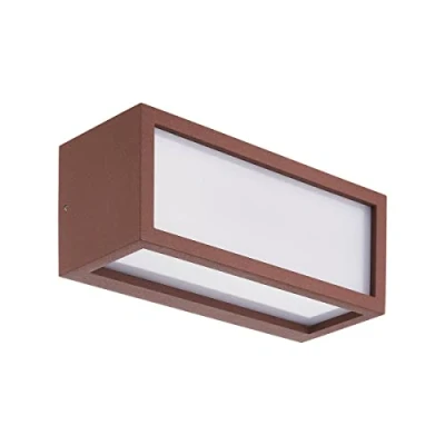 Imagen de Aplique rectangular UTAH para exterior, acabado corten Mantra