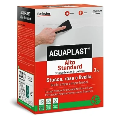 Imagen de Masilla en polvo lisa para interiores, paredes, techos y placas de yeso, calidad prémium, perfumada a lavanda