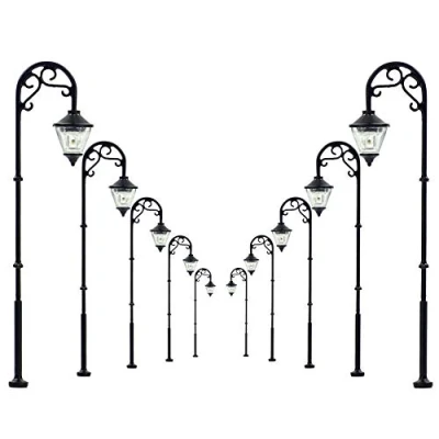 Imagen de Evemodel LYM55 10 Piezas modelismo ferroviario Escala HO Farolas de Luces Calle Cabeza única Leds Nuevos Miniatura Blanco cálido