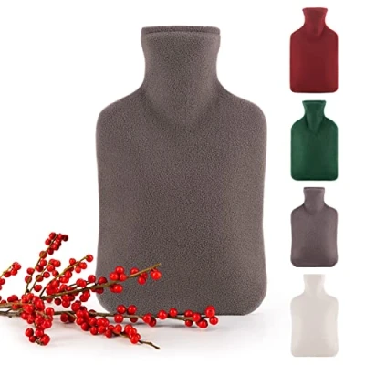 Imagen de Blumtal Bolsa de agua caliente con tapa blanda botella 1.5 L, cama, Color Gris