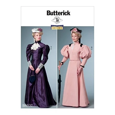 Imagen de Butterick 6537 E5 Patrón de Costura para Disfraz Mujer, Pañuelo, Multicolor, 17.00 x 0.5 22.00 cm