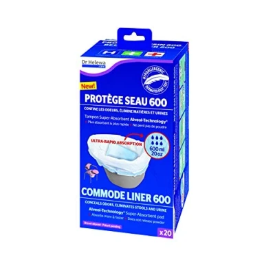 Imagen de Dr Helewa dhc60020 Protector de cubo silla recinto 20 bolsas absorbtion 600 ml
