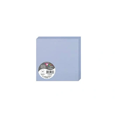 Imagen de Clairefontaine 22839C Un paquet de 25 cartes pliées Pollen 13,5x13,5 cm 210g, Bleu lavande