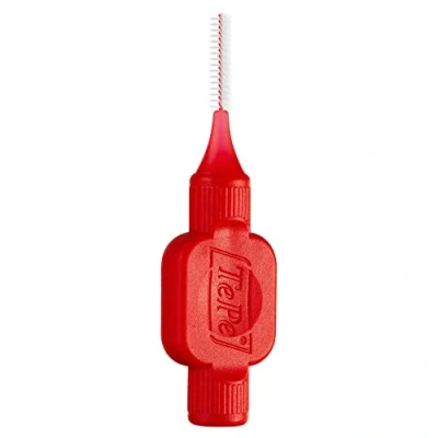 Imagen de Tepe Lote de 8 cabezales interdentales para cepillo dientes (con colgador, 0,5 mm), color rojo