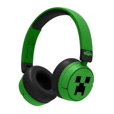 Imagen de OTL Technologies Auriculares Infantiles SIN Cable Minecraft Creeper con Control Parental DE Volumen Y para Compartir Audio