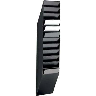 Imagen de Durable 1709763060 Juego de dispensadores folletos Flexiboxx 12 A4, 1 juego, negro