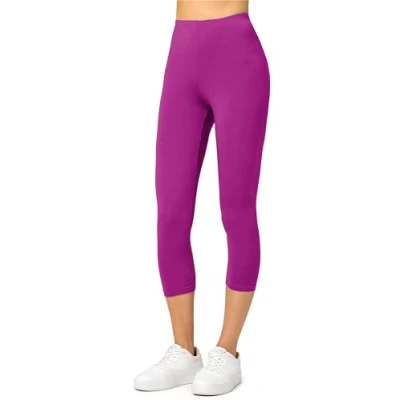 Imagen de Merry Style Leggins 3/4 Mallas Deportivas para Mujer Fitness Leggings Piratas Capri de Mujeres Verano Pantalones Yoga MS10 144 (Fucsia, M)