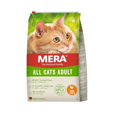 Imagen de MERA Gatos Pollo (2 kg), Comida Seca para Adultos, sin Cereales y sostenible, con Alto Contenido de Carne