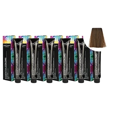 Imagen de PostQuam Pack de 6 Tintes Peluqueria Profesional Elevado Poder Cubriente Tinte Permanente 100% Cobertura Canas Garantiza Color Natural Uniforme y Duradero Más 90 Colores Disponibles