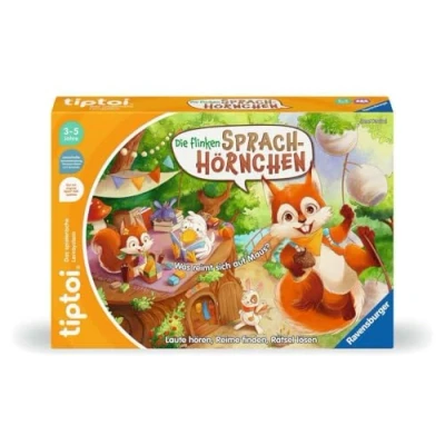 Imagen de Ravensburger tiptoi Die flinken Sprach Hörnchen 00203 Juego Educativo para niños de 1 a 4 Jugadores Partir 3 años, Color Verde (203)