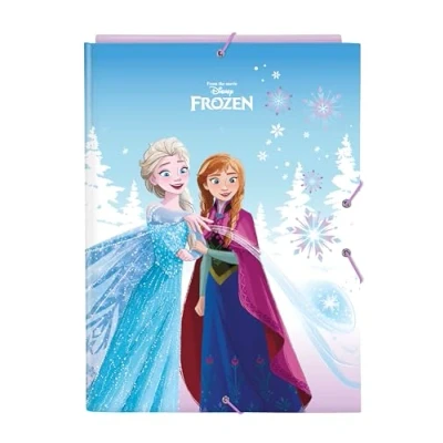 Imagen de FROZEN COOL DAYS Carpeta Folio con 3 Solapas, Ideal para Niños de Diferentes Edades, Cómoda y Versátil, Calidad Resistencia, 26x36.5 cm, Color Violeta/celeste