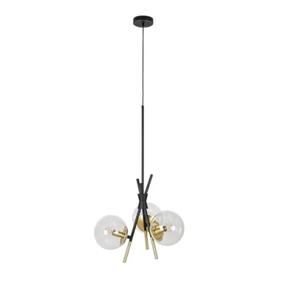 Imagen de lámpara colgante &#039;Sotiana&#039; (Diseño) en Negro hecho de Metal e.o. para Salón &amp; Comedor (3 llamas, E14) Lucande diseño, colgante, lámpara, techo,