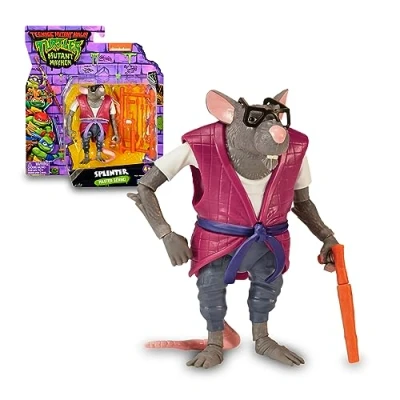 Imagen de TORTUGAS NINJA Splinter Figura de Acción Básica Articulada, 12 cm, Personaje Película Caos Mutante detallado y con Accesorio, Arma Combate, para niños niñas Desde 4 Años, Famosa (TU805B00)