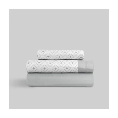 Imagen de Donegal Collections Juego de Sabanas 3 Piezas Cama 150 150x190/200 Ropa Incluye Sabana Bajera, Encimera y Funda Almohada Microfibra Extra Suave Tevi Gris