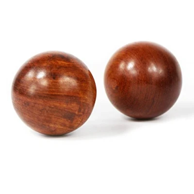 Imagen de UOOOM 1 par de bolas madera chinas la salud Baoding masaje mano (diámetro 50 mm)
