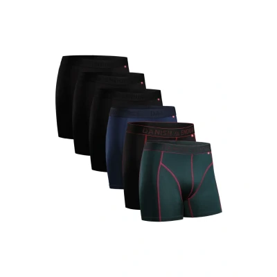 Imagen de DANISH ENDURANCE 6 Calzoncillos Deportivos para Hombre, Elásticos, Transpirables y Hechos de Microfibra, 3X Negro, 1x Azul, Negro/Rojo, Verde/Morado, XXL