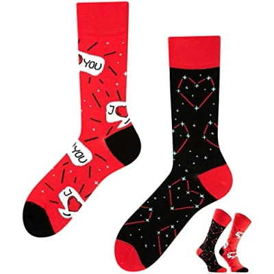 Imagen de Todo Colours Calcetines divertidos, multicolores, curiosos, con motivos alegres y llamativos, mensajes en distintos idiomas, 43 46