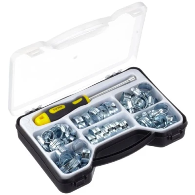Imagen de Mannesmann M60046 Estuche con abrazaderas surtidas (50 unidades)
