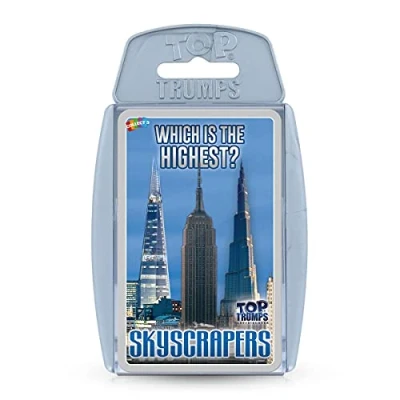 Imagen de Top Trumps Skyscrapers Classics Card Game, aprende Datos sobre el Burj Khalifa, The Shard y Empire State Building en Este Juego Educativo empaquetado, Regalo Juguete para niños niñas a Partir