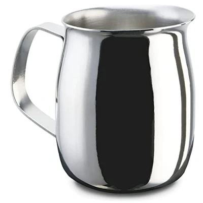 Imagen de PEZZETTI, Lechera de acero inoxidable, jarra leche acero, sin tapa, 130 ml, 2 tazas