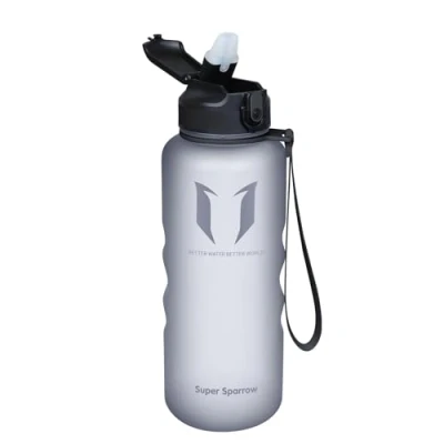 Imagen de Super Sparrow Botella de Agua Deportiva con Pajita 1500ml Prueba Fugas Sin BPA