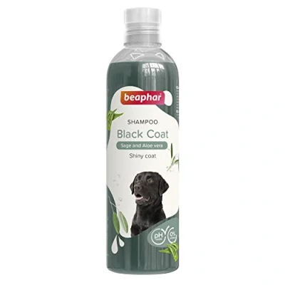 Imagen de Beaphar Champú Perros Pelo Negro 250ml Extractos Naturales de Aloe Vera y Salvia Cuida Protege su Piel Mantiene el Color Ideal para pelos Oscuros pH Neutro 250 ml