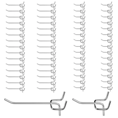 Imagen de MeoZynxadril 30pcs10cm+30pcs 5cm Ganchos Para Tableros, Tablero Perforado, de Pared Perforados, Panel Perforado Herramientas, Exposición Comercios, Colgar Mercancías
