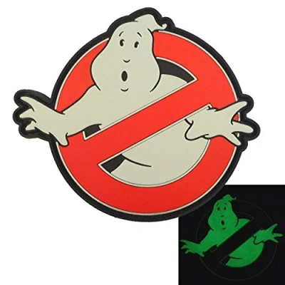 Imagen de Ghostbusters No Ghost Glow Dark GITD Cosplay Movie PVC Rubber 3D Hook Patch