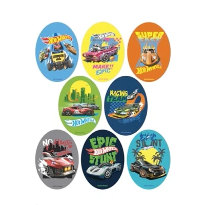 Imagen de 8 Parches coches, camiones. Rodillera infantil serigrafiados para planchar en la ropa. Aplicaciones termoadhesivas reparar y decorar pantalones, chaquetas, jerseys, mochilas