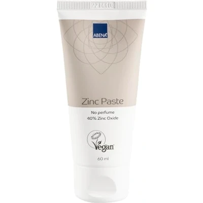 Imagen de ABENA Zinc Paste Pasta al Agua Pomada Barrera con Óxido de 40 %, 60 ml Sin perfume, Alantoína, Protección intensa para pieles irritadas y dermatitis pañal