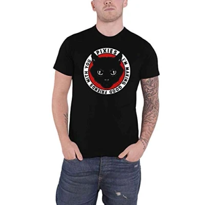 Imagen de Pixies Tame Hombre Camiseta Negro L, 100% algodón, Regular