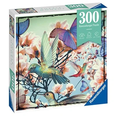Imagen de Ravensburger Puzzle: Colibrí y Mariposas, Puzzles para Adultos, Rompecabezas puzzle 300 piezas, Regalos Animales, Usa Pegamento enmarcar, 27x39cm
