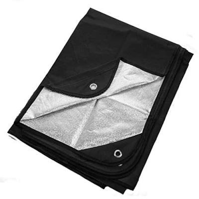 Imagen de Arcturus Manta de Supervivencia Resistente, Lona Reflectante térmica aislada, 60 x 82 Pulgadas, para Todo Tipo Clima, Emergencia Reutilizable automóvil o Campamento (Negro)