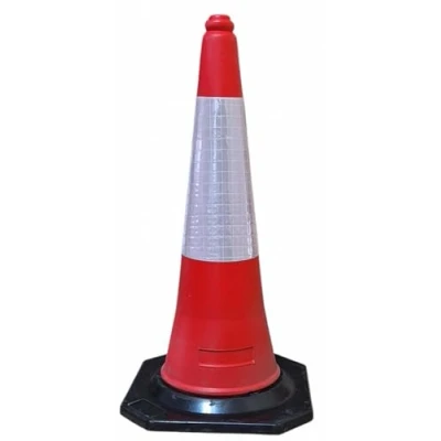 Imagen de Cono de señalización tráfico carretera reflectante 75 cms con base goma 38 CM X