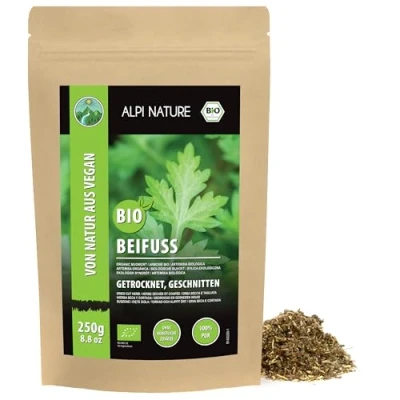 Imagen de Corte de artemisa orgánica (250g), seca orgánica, cultivo orgánico controlado, 100% natural, sin aditivos, hierba