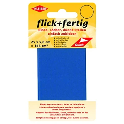 Imagen de Kleiber 430 78 Cinta de reparación nailon, autoadhesiva, Flick Plus Fertig, 145 cm², Kornblau