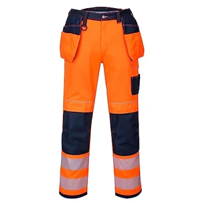Imagen de Portwest Pantalones De Trabajo Alta Visibilidad Holster Pw3, Tamaño: 28, Color: Naranja/Marino, T501ONR28