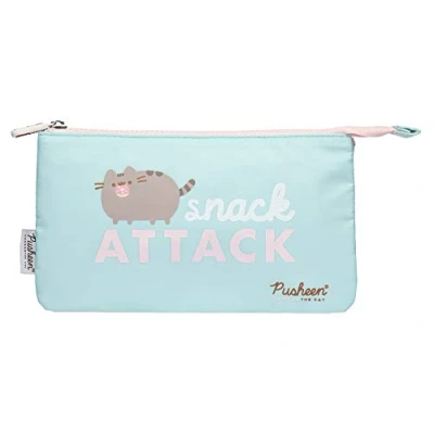 Imagen de Grupo Erik Estuche Escolar Pusheen Foodie Collection de Peluche Pusheen, Rectangular Vuelta al Cole niña Producto con Licencia Oficial, Pushhen Felpa, Gris