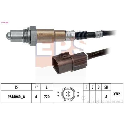 Imagen de EPS 1.998.608 Sonda lambda térmico, plana, Rosca engrasada MITSUBISHI: Outlander I SUV
