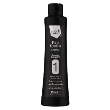 Imagen de Real Natura Champú Reparador Hidratante Fórmula Sin Sal Hidratación Intensa con Keratina Pura Fortalece y Protege Fragancia Duradera 300 ml