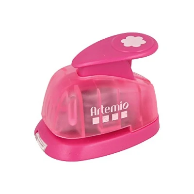 Imagen de Artemio 1 cm Mini Perforadora de Palanca Flores número 1, Color Rosa