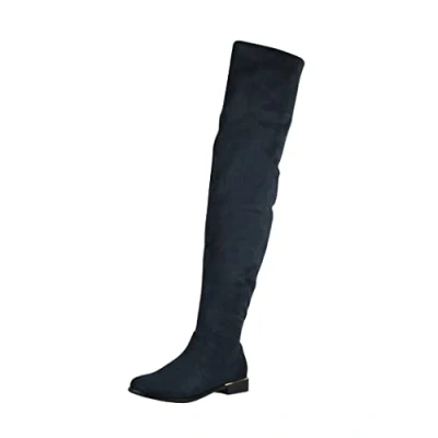 Imagen de Elara Botas Mujer Overknee sobre Rodilla Chunkyrayan Azul 0 76 Blue 36