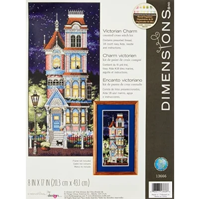 Imagen de Dimensiones 13666 Victoriano encanto de punto cruz diseño pájaros x 21 18 Count