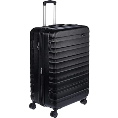Imagen de Amazon Basics Maleta de viaje rígidaa giratoria 78 cm, grande, Negro