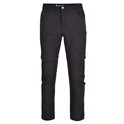 Imagen de Dare2b Tuned In II Pantalón Largo De Senderismo, Repelente Al Agua con Varios Bolsillos Y Perneras Desmontables Trousers, Hombre, Black, 36&quot;