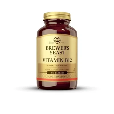 Imagen de Solgar Levadura de Cerveza con Vitamina B12, Envase 250 Comprimidos