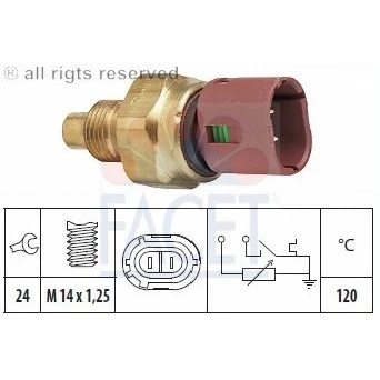 Imagen de FACET 7.3522 Sensor de Temperatura del Refrigerante Made in Italy OE Equivalent RENAULT: 19 I Hatchback, CLIO 1, MEGANE 1 Classic
