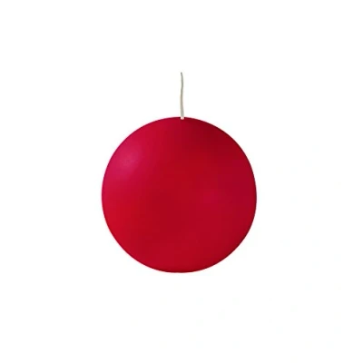 Imagen de Cereria di Giorgio Risthò Velas de Bola, Cerámica, Rojo, 10x10x10 cm, 4