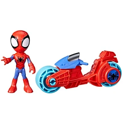 Imagen de Spidey AND HIS AMAZING FRIENDS Marvel superequipo Figura de y Motocicleta Juguetes niñas a Partir 3 años (Hasbro F7459FF2)