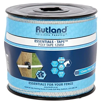 Imagen de Kerbl Rutland Essentials Cinta de Polietileno (12 mm, 200 m), Color Blanco y Azul
